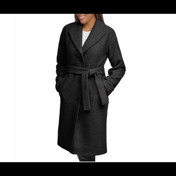 New Kenneth Cole Ladies' Boucle Wrap Coat - Picture 2 of 12